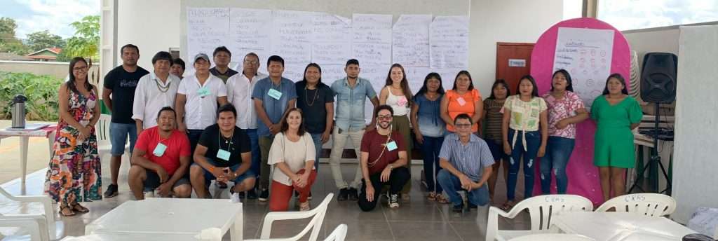 Oficina de finanças da Sitawi, através do projeto Man Gap, para capacitar povos indígenas do Mato Grosso a gerenciar Fundo Rotativo Solidário.